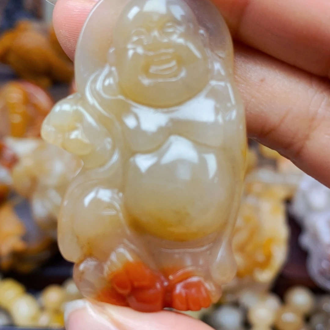 石英质玉（黄龙玉）未镶嵌吊坠(不含链)