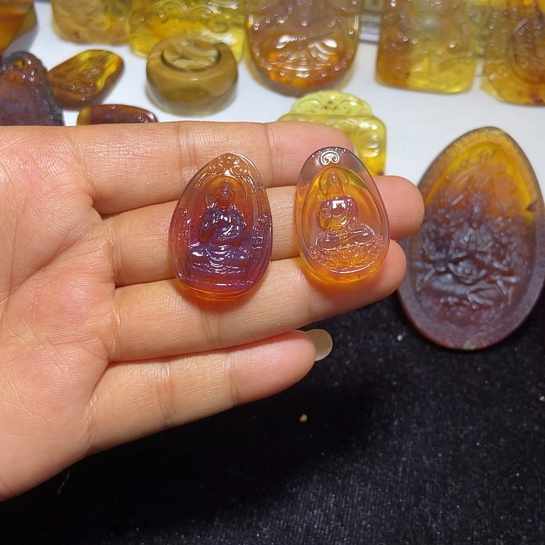 琥珀未镶嵌颈饰缅甸天然琥珀吊坠