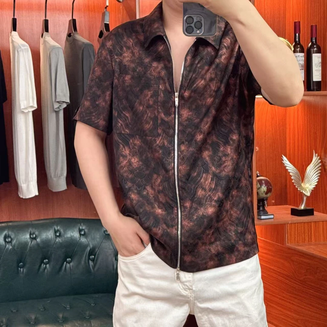 【品质男人】2025男士夏季高端商务休闲短袖夹克