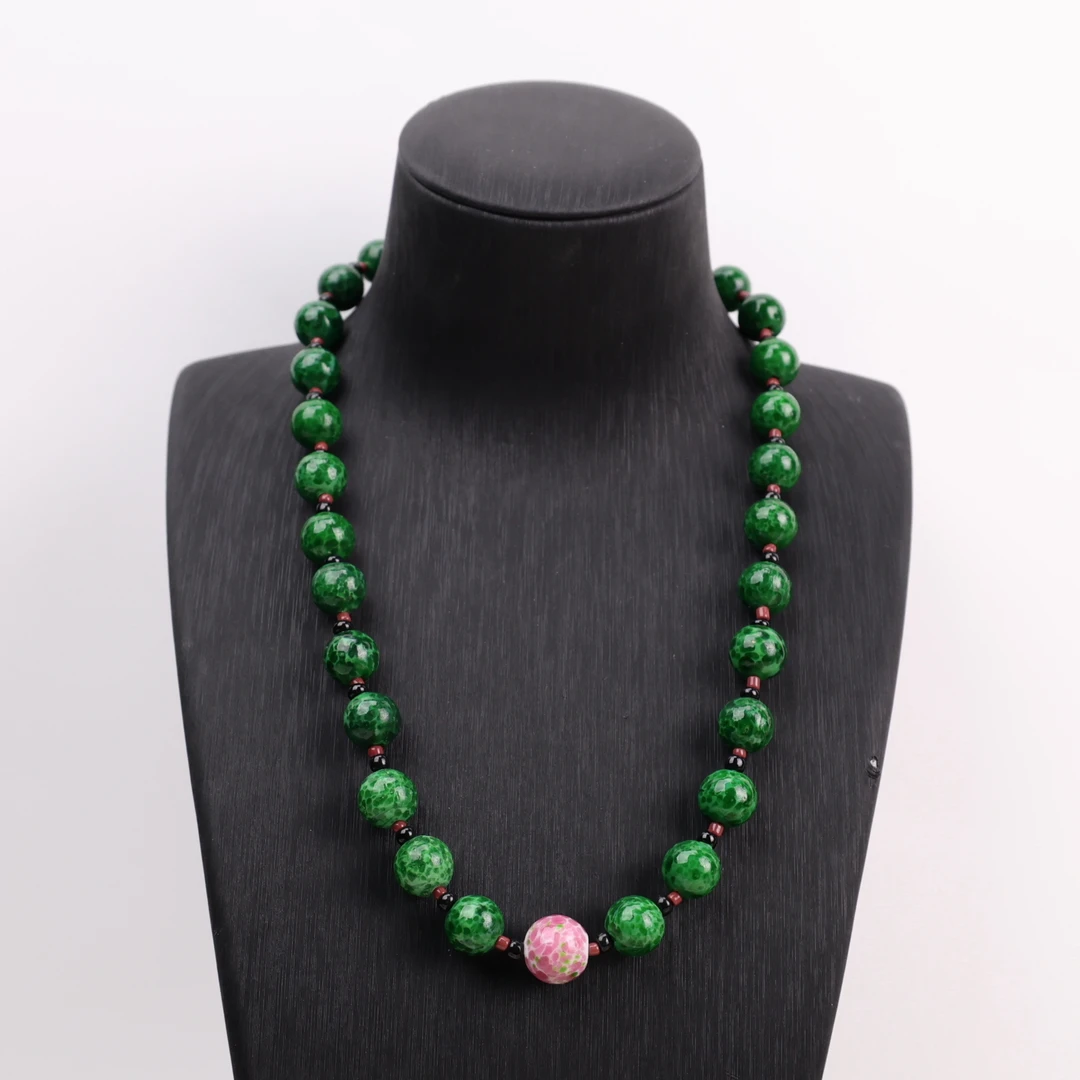 合金项链 合金项链 LZ0941 绿蛙绿色蛙皮琉璃项链