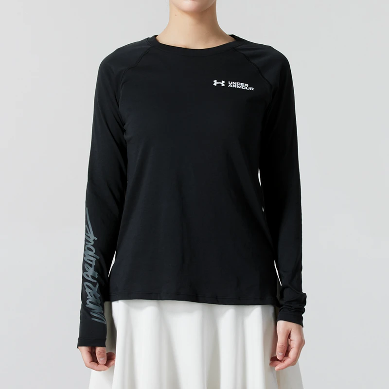 UA安德玛2025春季新款女装运动服跑步健身训练休闲长袖T恤1374188