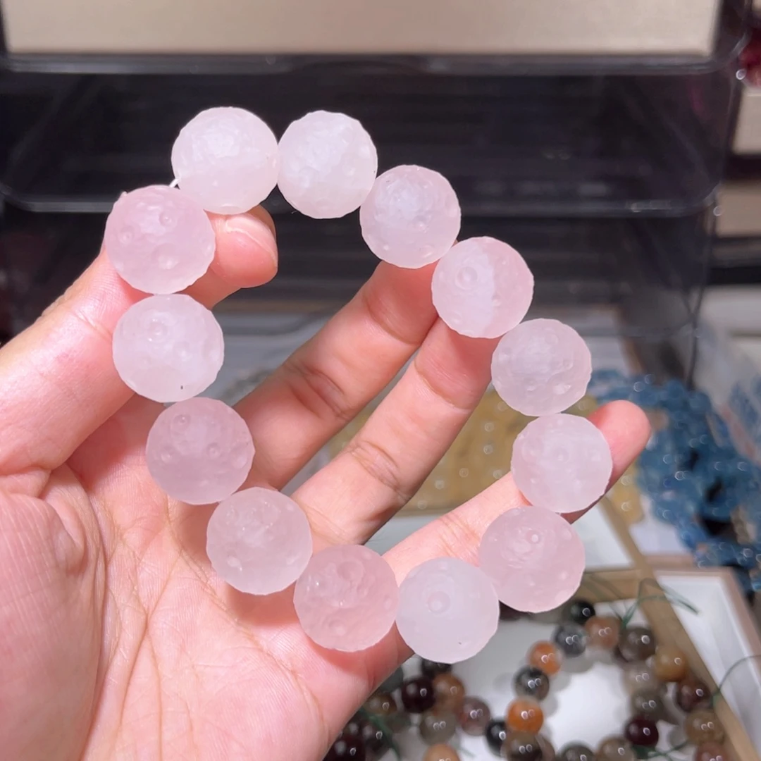 手链未镶嵌水晶粉水晶040