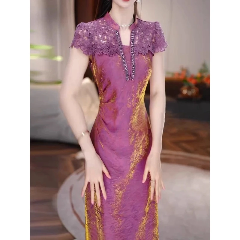 金喜连衣裙2025新款女夏季今年流行爆款气质名媛减龄轻奢高级感