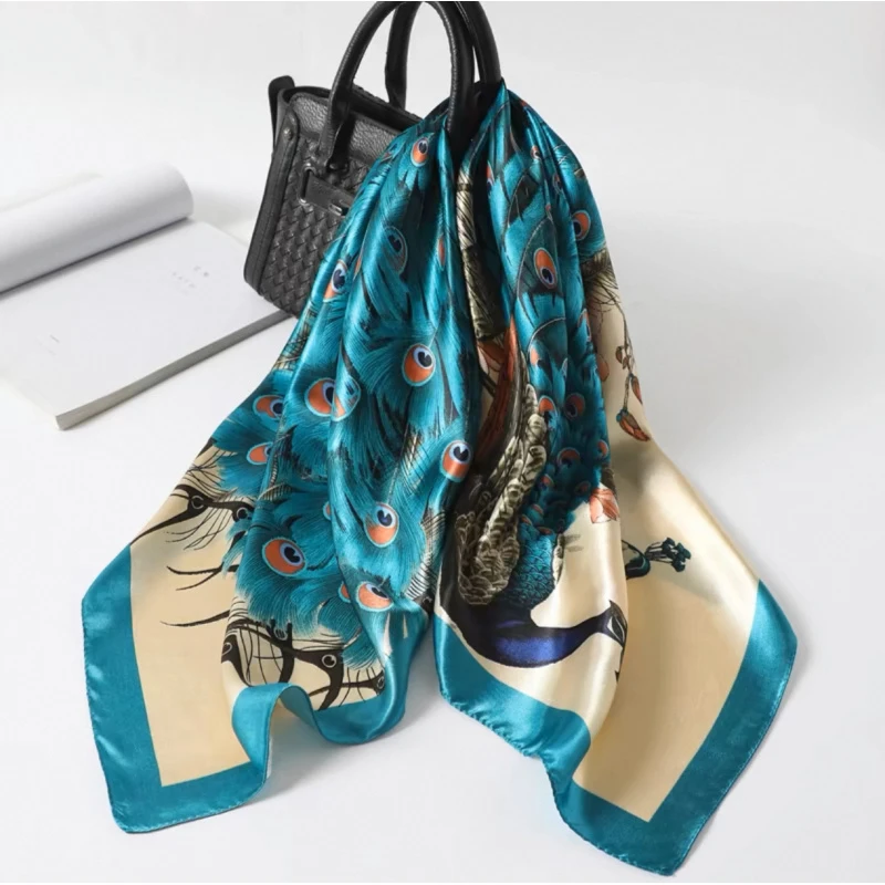 （019）高档丝巾围巾女士披肩新款素雅百搭防晒优雅气质