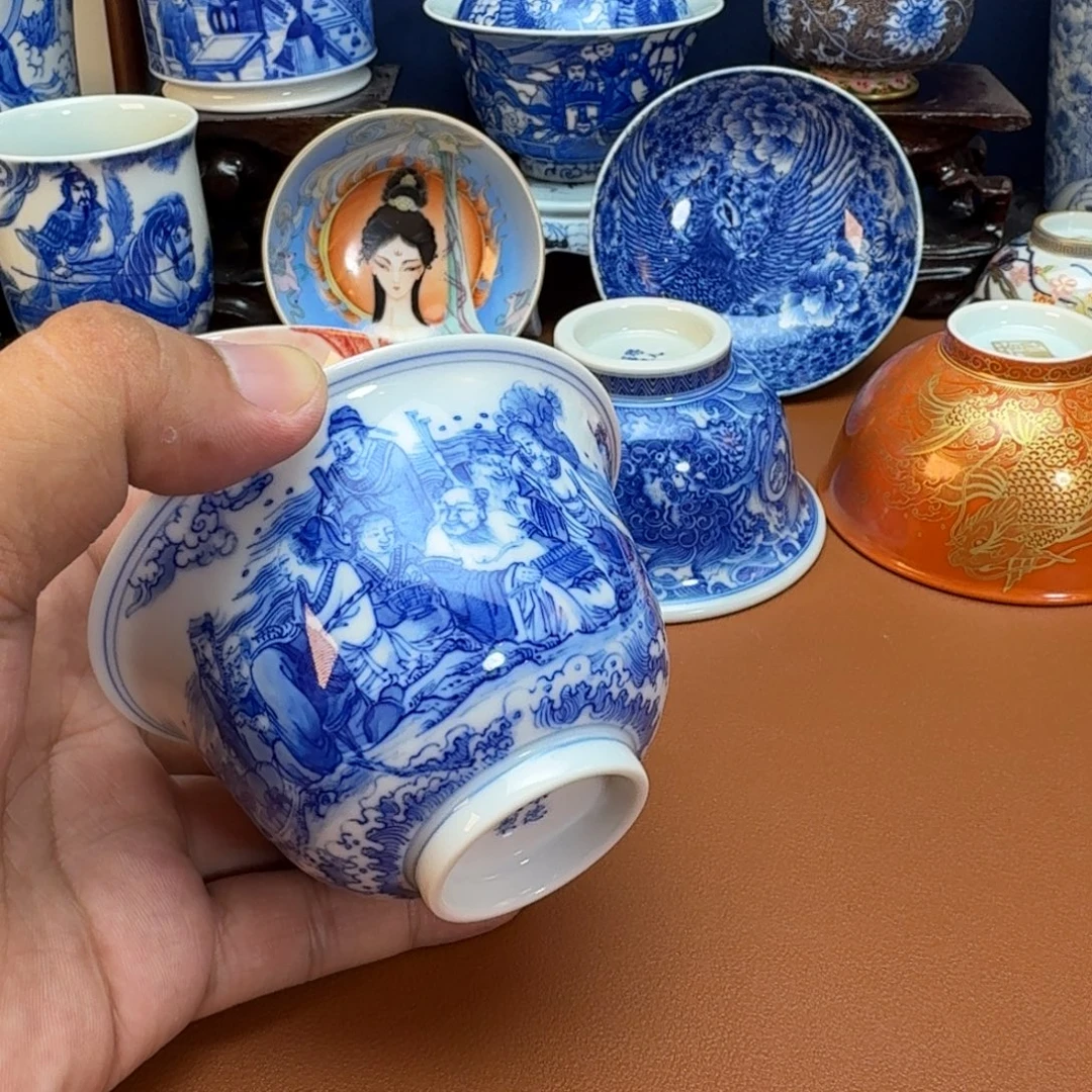 上***总杯子景德镇全手工手绘陶瓷