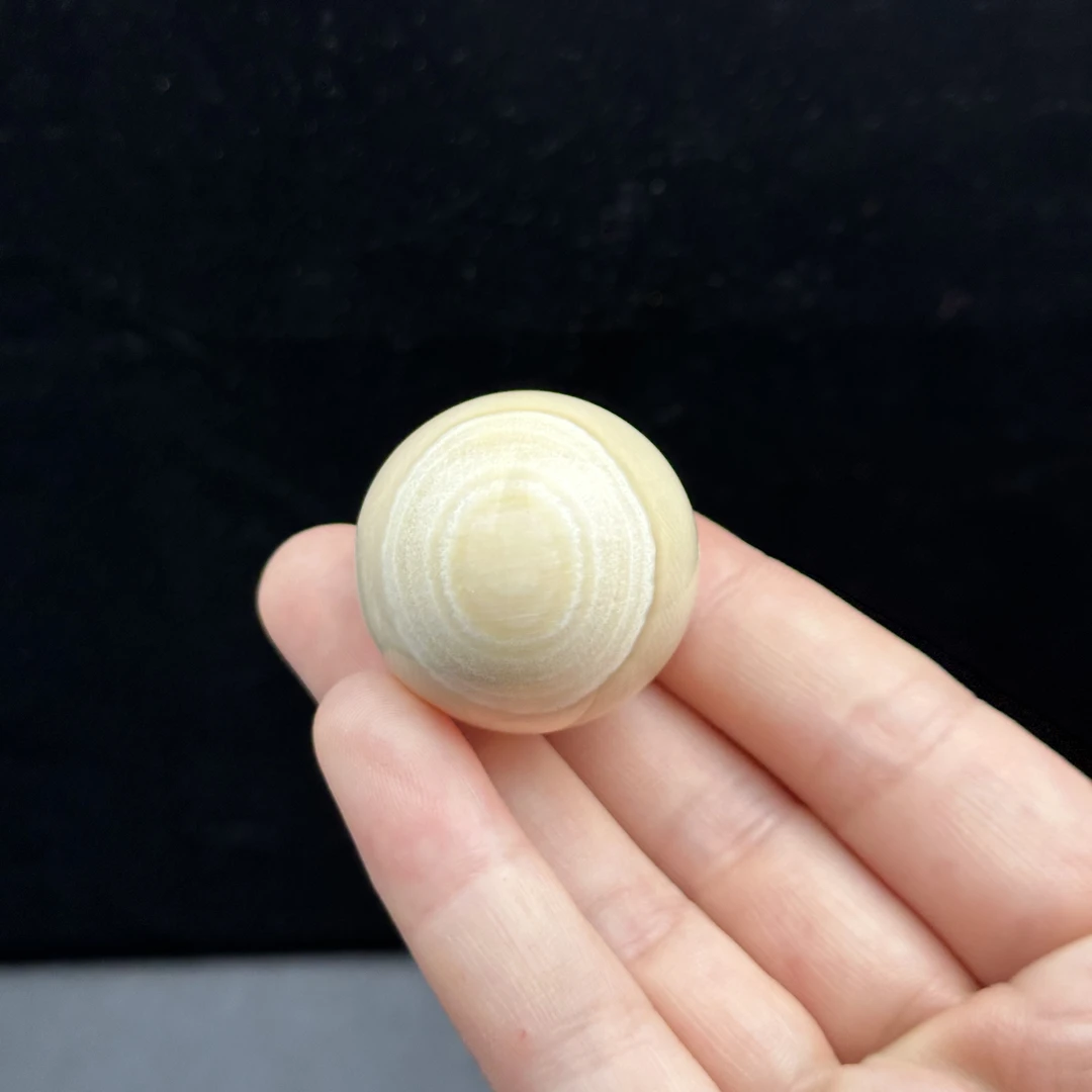 D8091天然猛犸牙圆珠30.6mm支持鉴定假一罚四