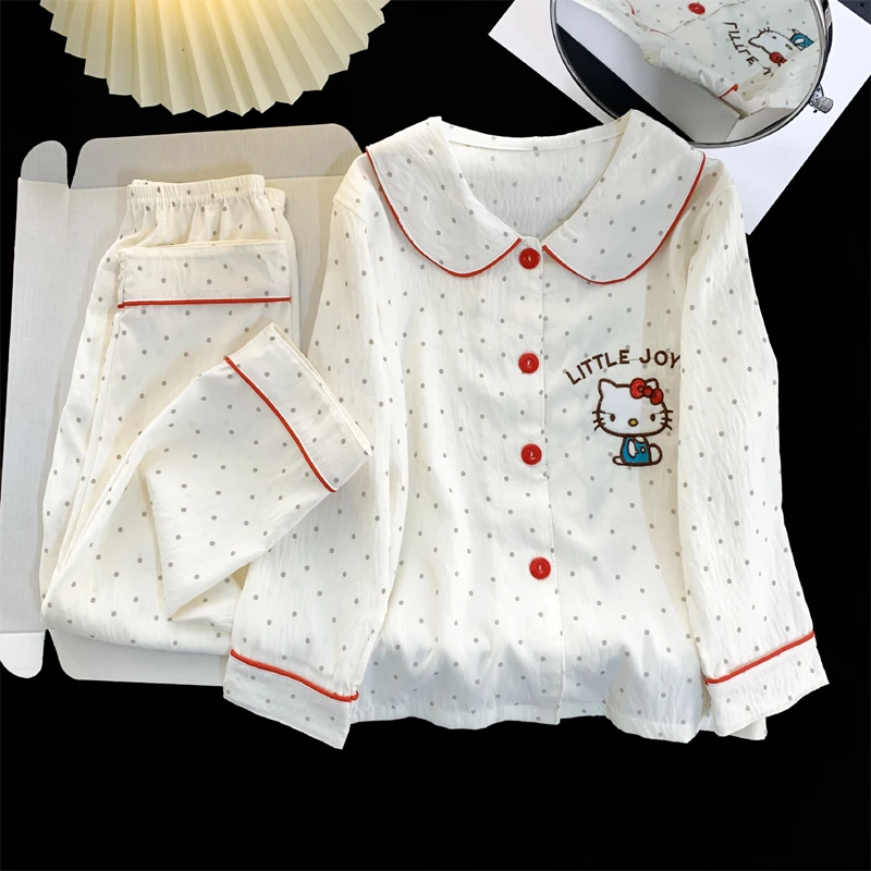 2025新款春秋季儿童睡衣女童长袖云朵棉公主风中大童小女孩家居服