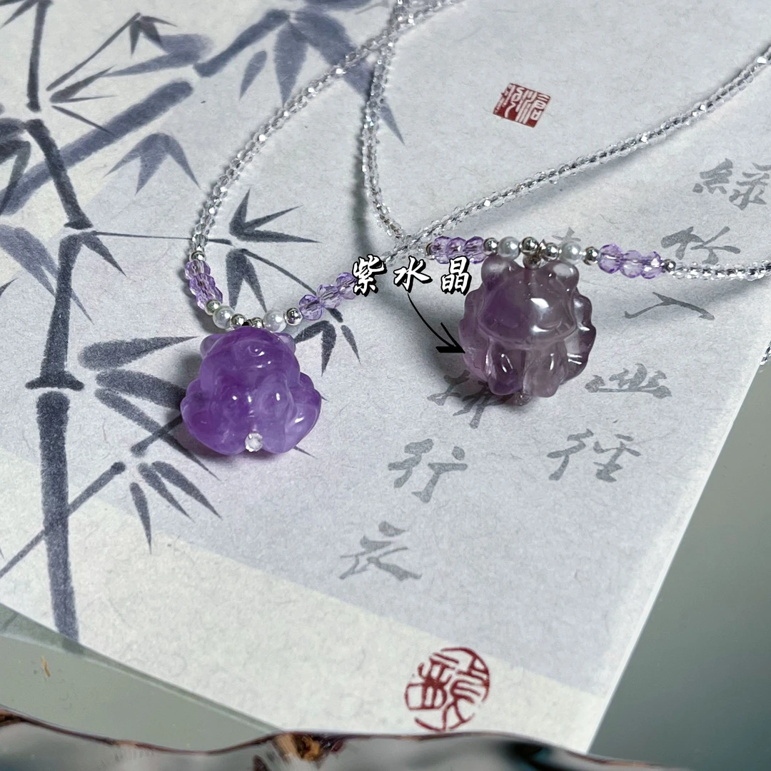 【十六珠宝】紫水晶狐狸项链设计款YF188多样性发一
