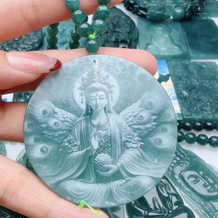 翡翠未镶嵌颈饰多样性发货天然A货翡翠