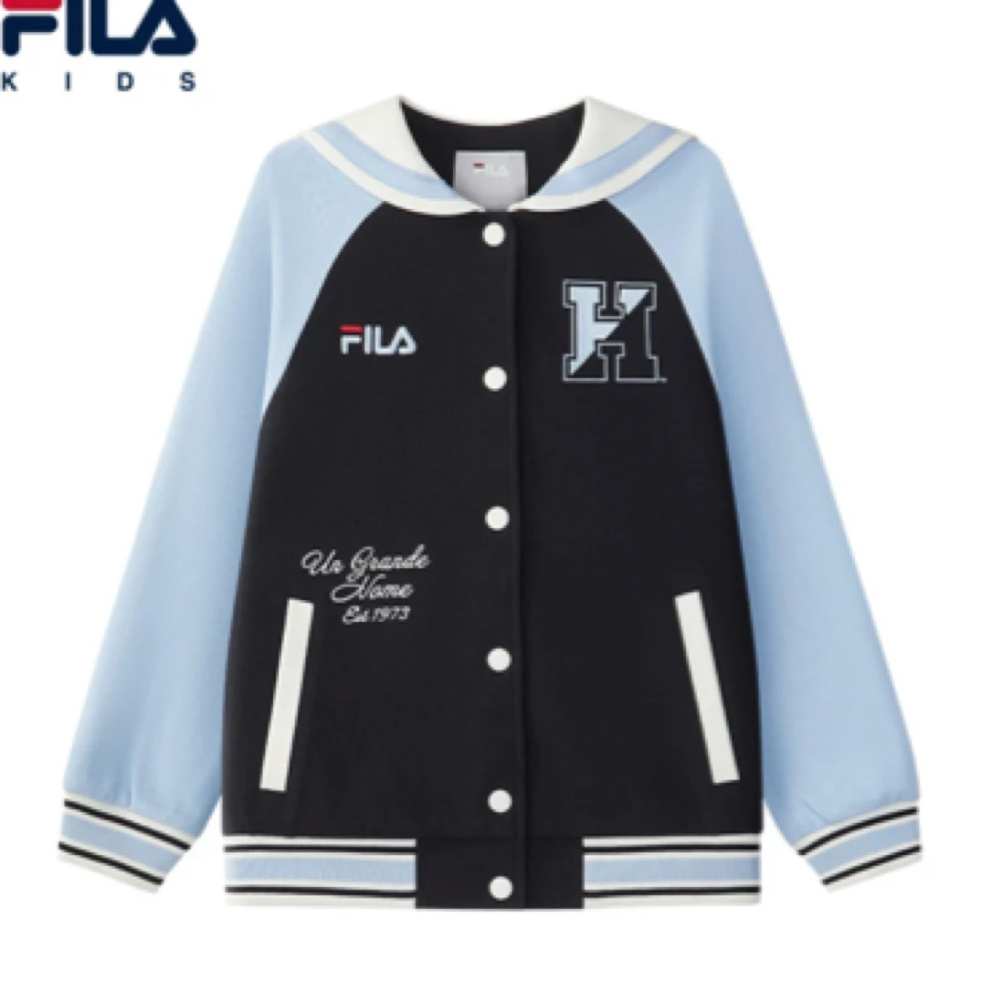 fila/斐乐儿童衣服女孩运动外套秋季宽松休闲百搭长袖K12G534503F