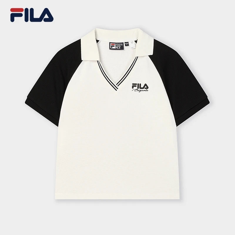 Fila/斐乐2025年春季女士百搭户外运动polo短袖T恤F11W519105F