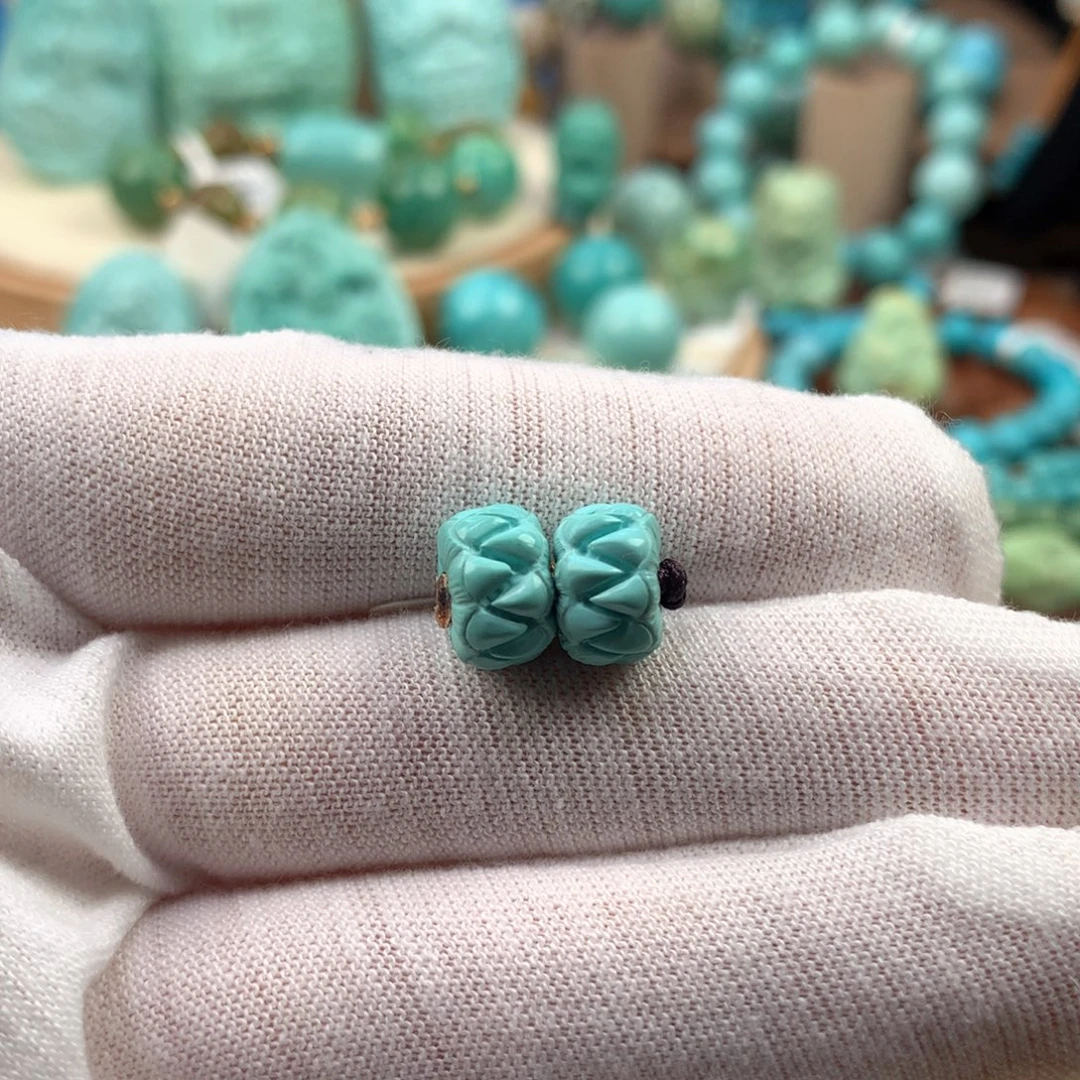 绿松石未镶嵌珠宝奇石9.8mm