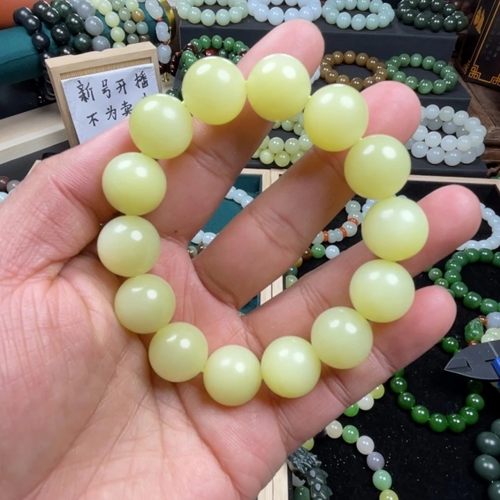 和田玉手串未镶嵌德