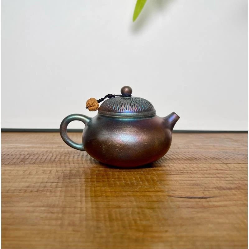 高端款：七彩岩矿全手工小梨壶   老岩泥柴烧家用功夫泡茶茶具
