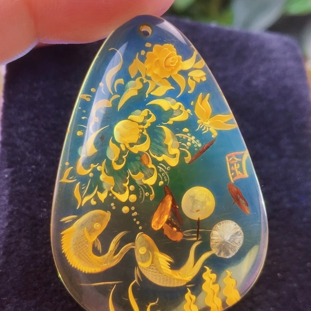 【闪购商品】琥珀（花珀）吊坠(不含链)未镶嵌