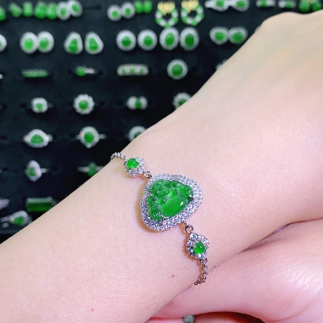 翡翠银S925镶嵌手链多样性