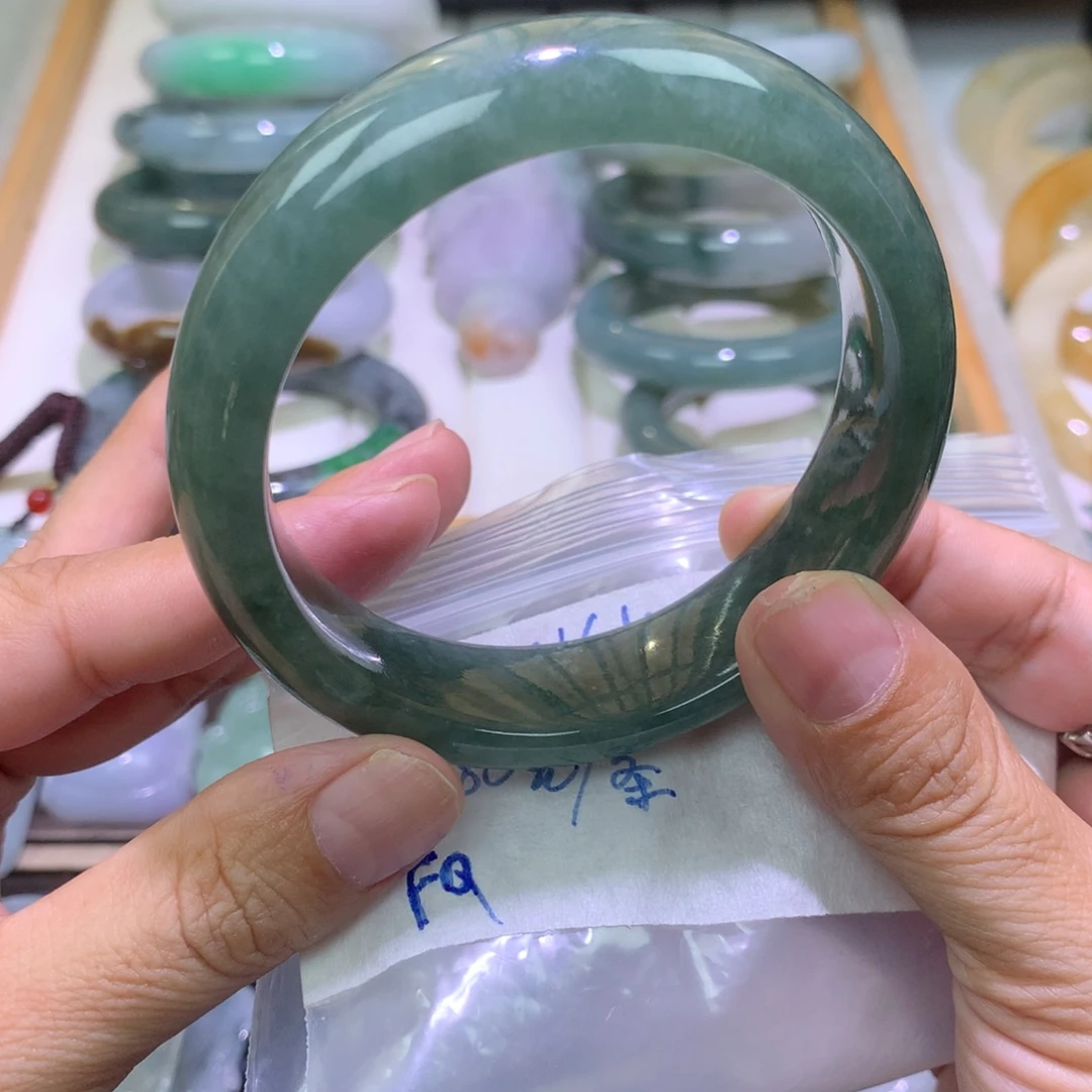 未镶嵌定制翡翠手镯58.8