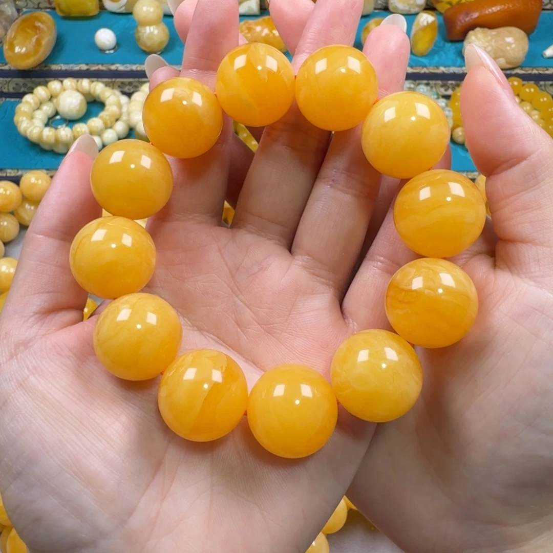 琥珀未镶嵌手链同料