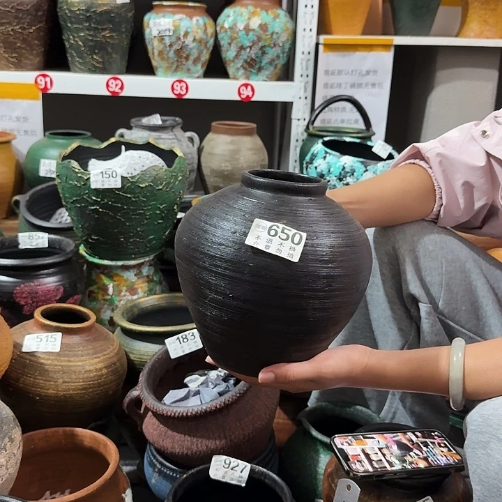 黑色坛子650高度20口径8