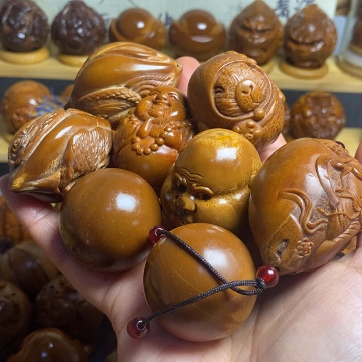 【闪购商品】香榧木田****n橄榄核雕刻瑕疵10个
