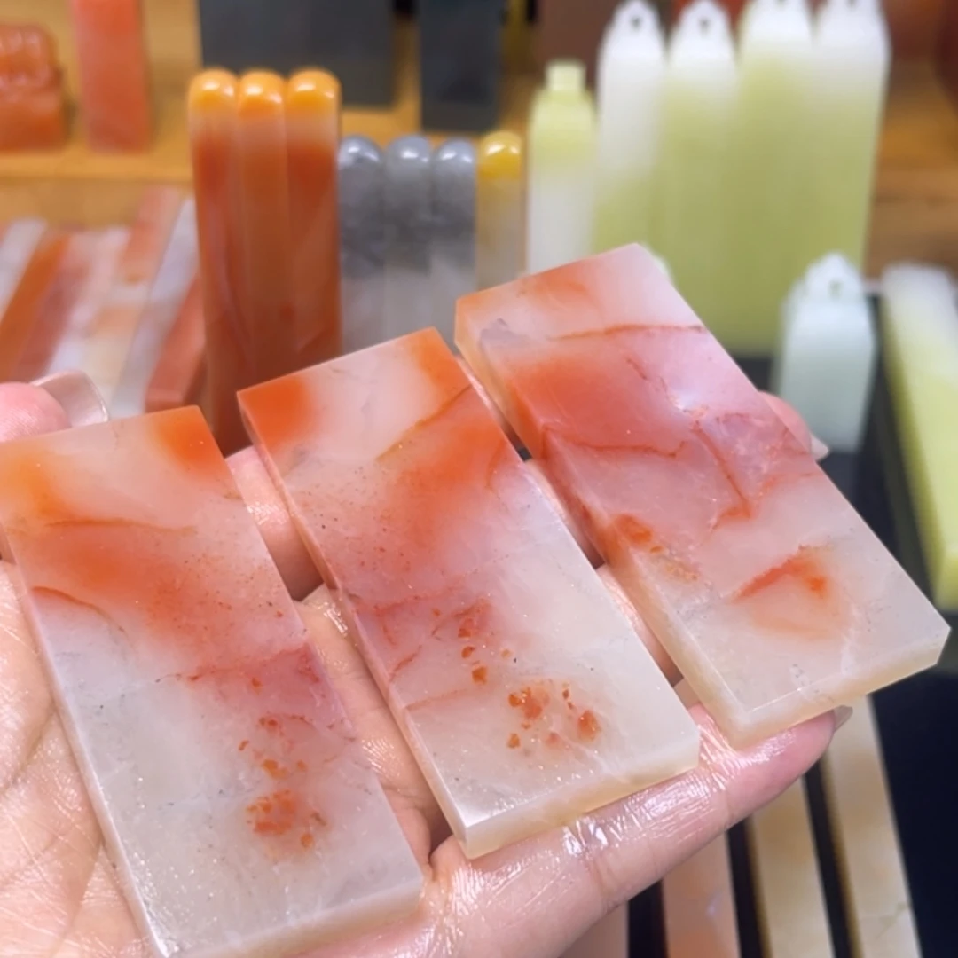 青田石印石老挝石大牌牌×3