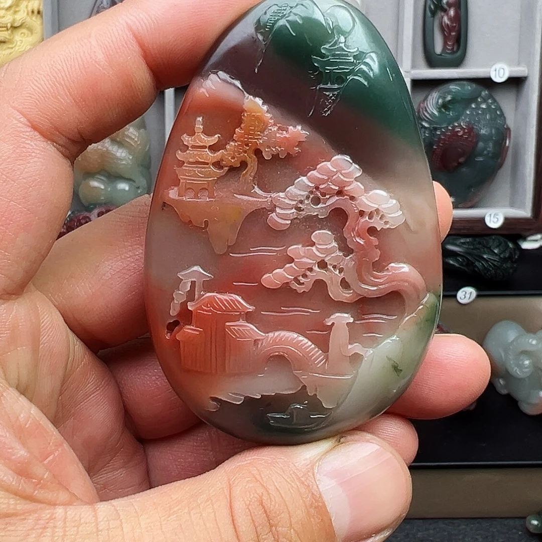 玛瑙/玉髓未镶嵌秦紫玉