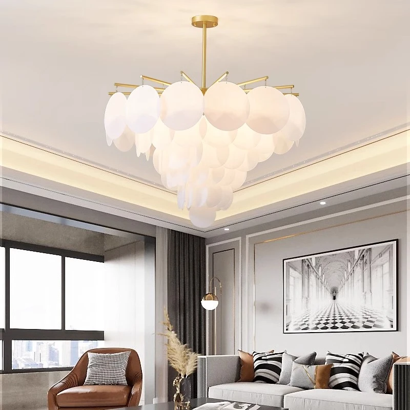 客厅铁艺吊灯照明灯饰美式轻奢法式简约房间大气餐厅主卧美式轻奢