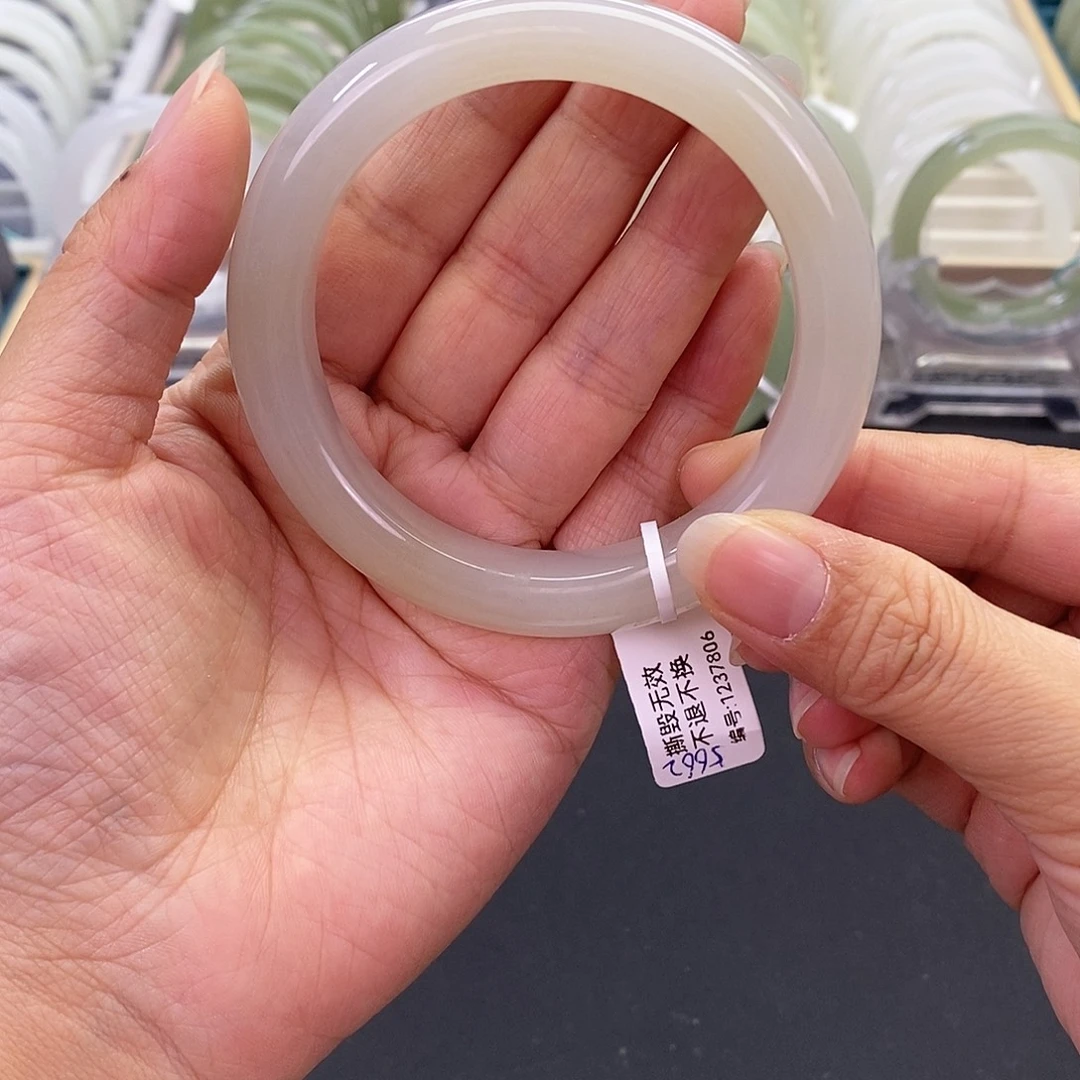 和田玉未镶嵌珠宝奇石和田玉手镯57.58