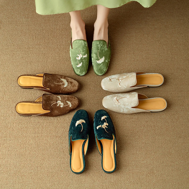 跟高2cm/34-41/百搭气质时尚舒适新中式国风日常通勤休闲洋气拖鞋