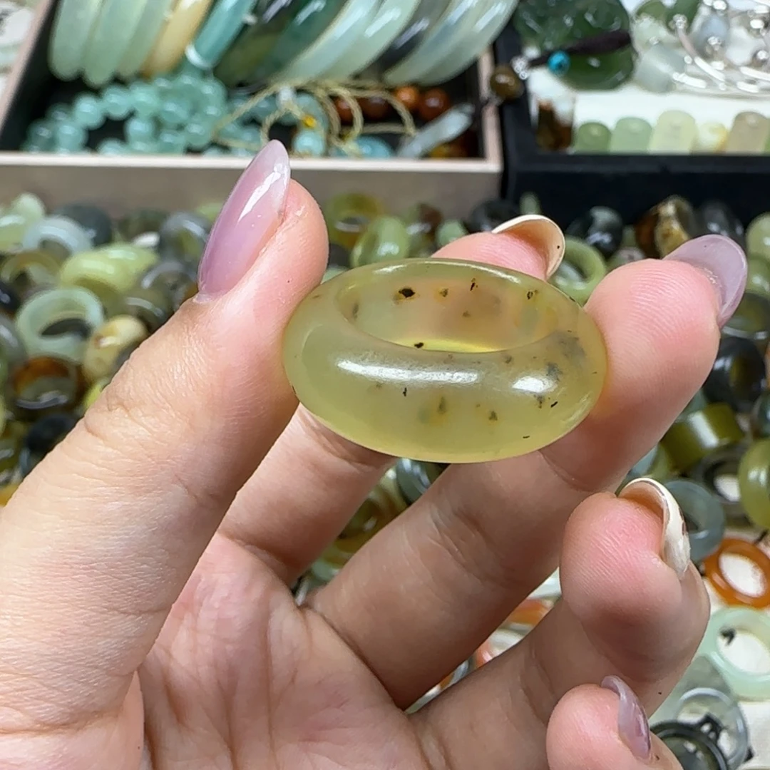 岫玉合金戒圈内径17.9 港16