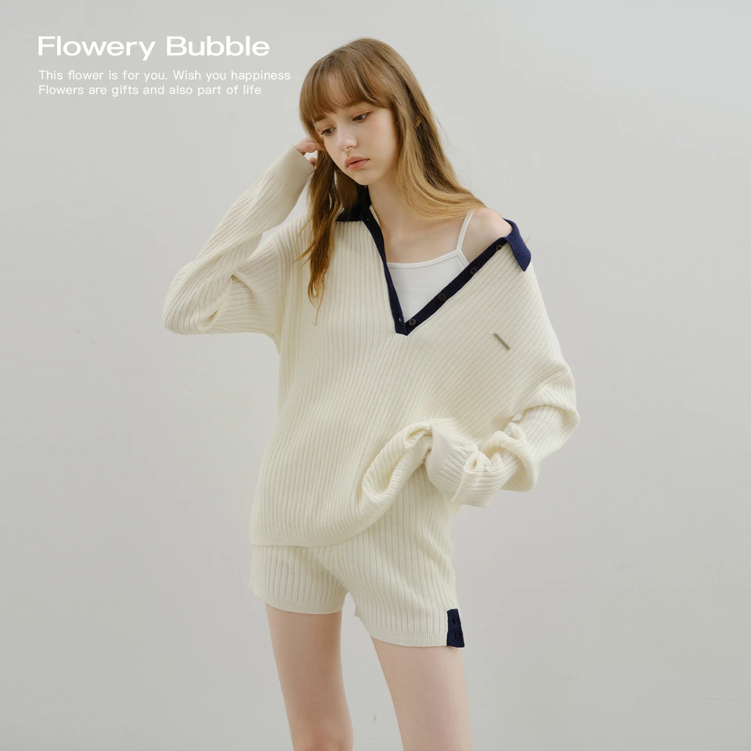 Flowery Bubble泡沫花市「浮云织梦」澳洲美丽诺羊毛纱线毛衣套装