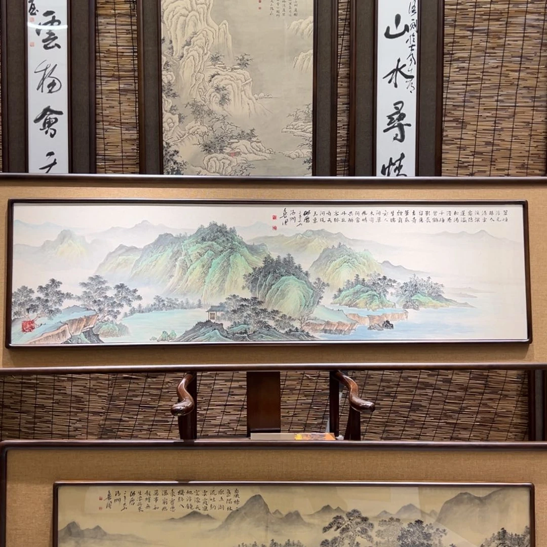 矿***水国画亲笔手绘作品