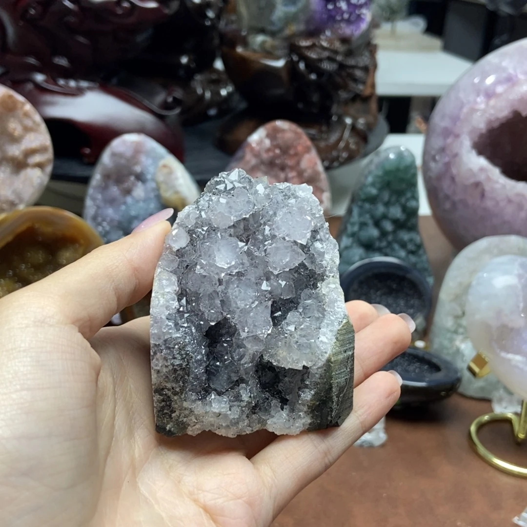 未镶嵌摆件紫晶水晶