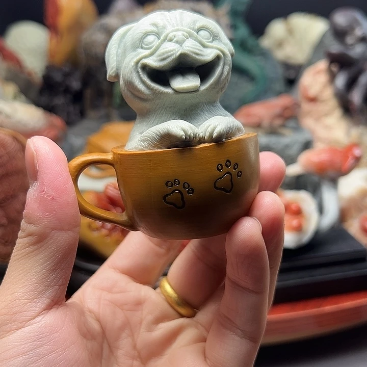 东北石松花石摆件