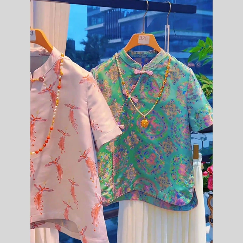 新中式国风年轻款复古改良唐装高级感2025年夏季超火新款上衣小衫