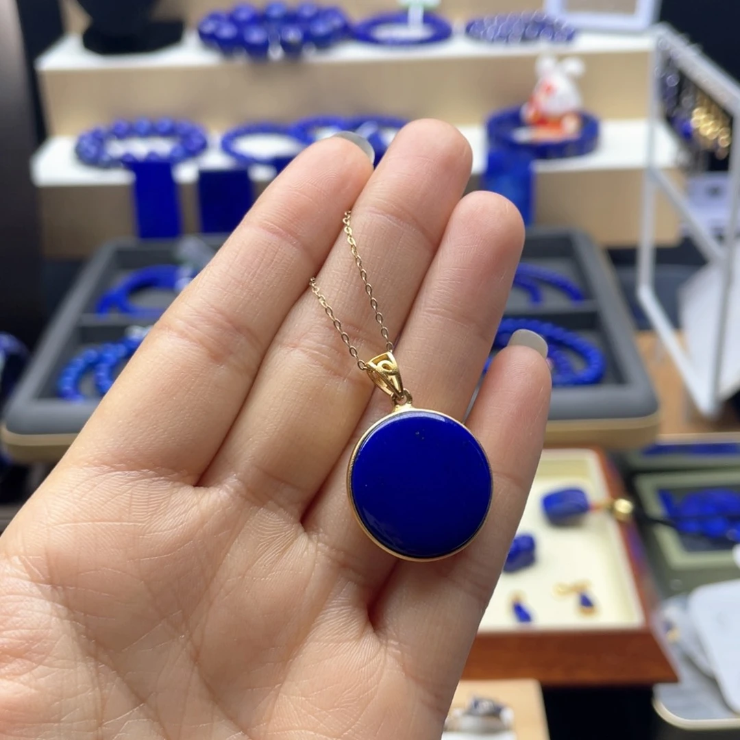 银S925镀金镶嵌青金石手链