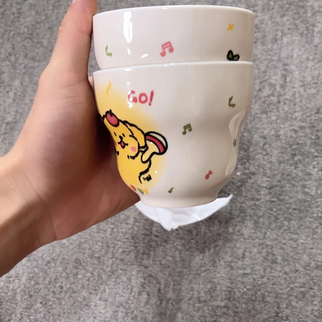 陶瓷线条小狗葫芦手握杯