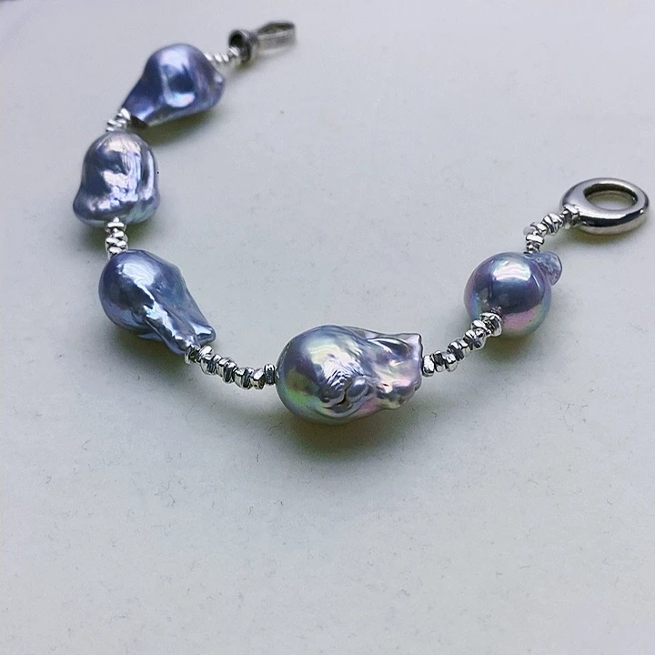 银S925镶嵌淡水珍珠耳饰