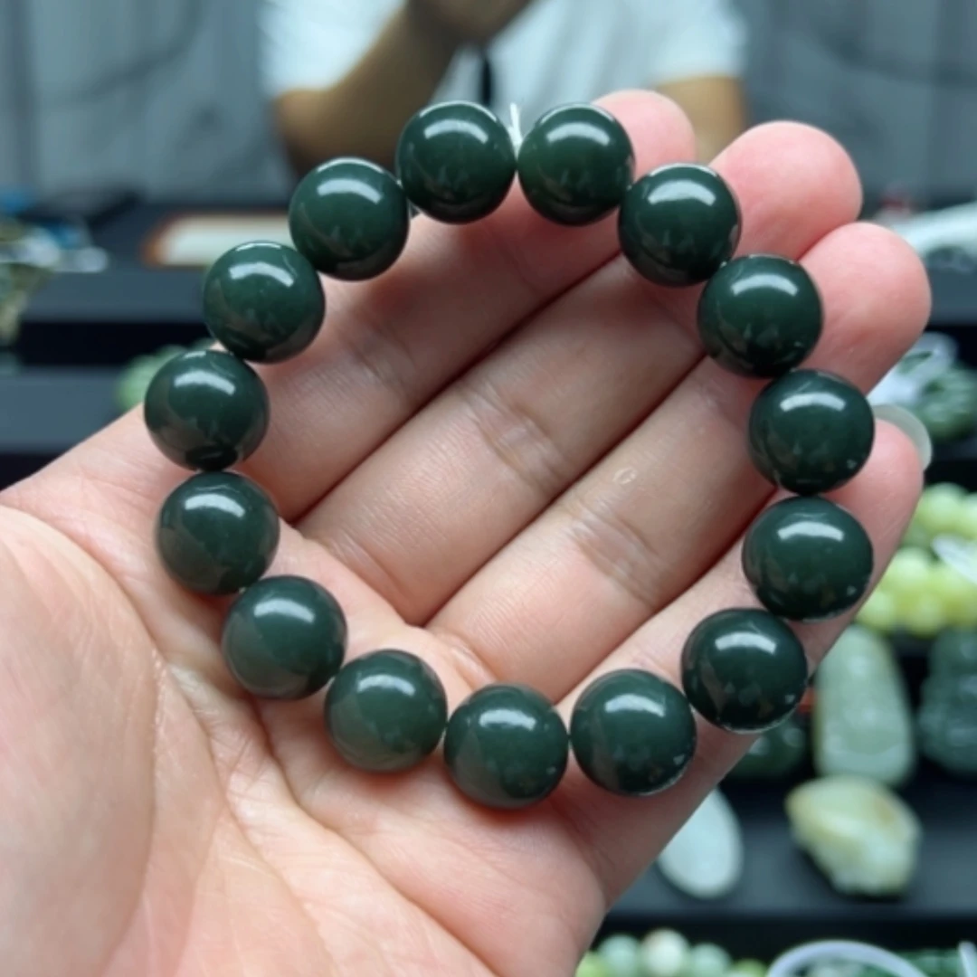 【闪购商品】未镶嵌手串和田玉和田玉纯天然卡14且末圆福利