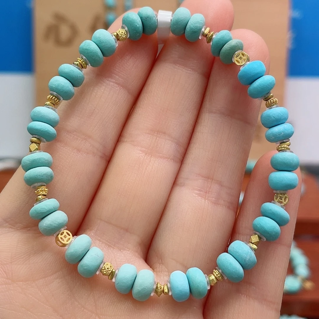 绿松石18K金镶嵌珠宝奇石