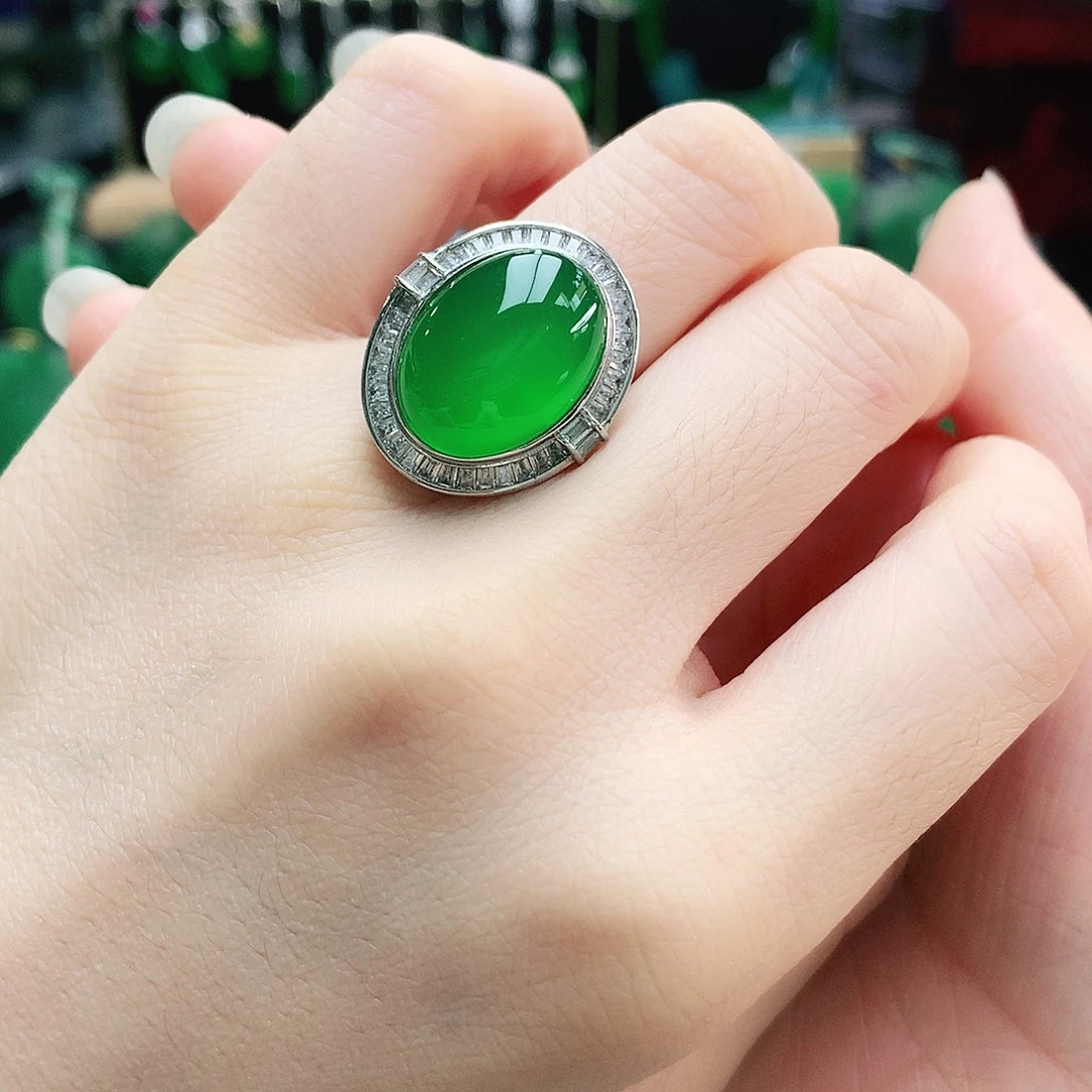 银S925镶嵌戒指玛瑙/玉髓