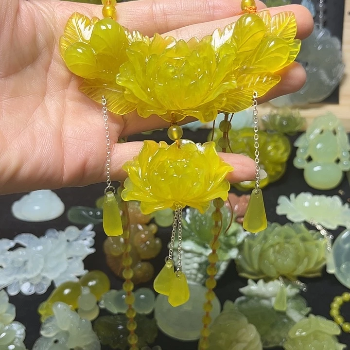 未镶嵌蛇纹石玉发饰
