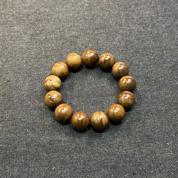 御木咏春·1.8阴沉木影子波乌木手持念珠单圈文玩手串