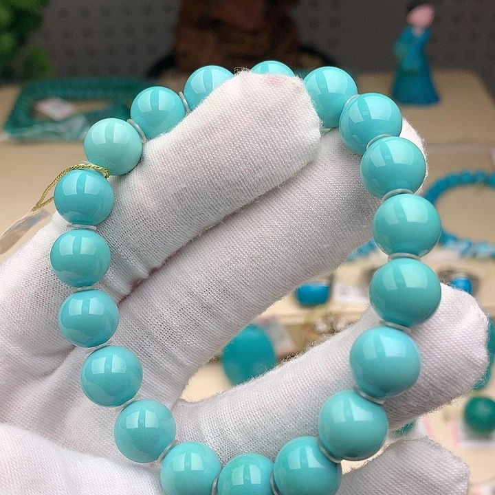 未镶嵌绿松石10.5圆珠手串