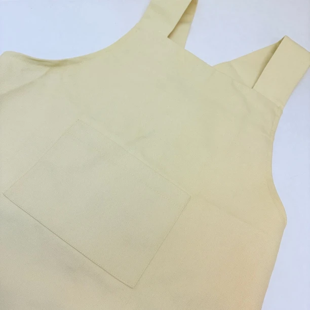 57051 微瑕，米色韩版帆布围裙，均码