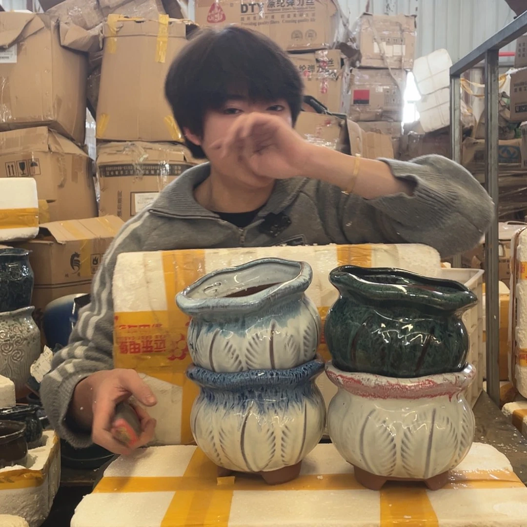 红陶宜兴紫砂花盆