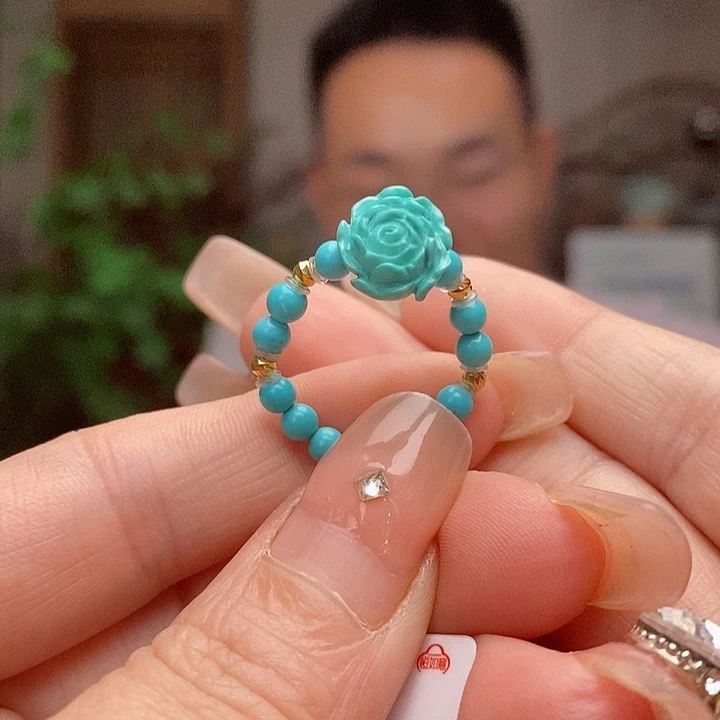 18K金镶嵌绿松石珠宝奇石