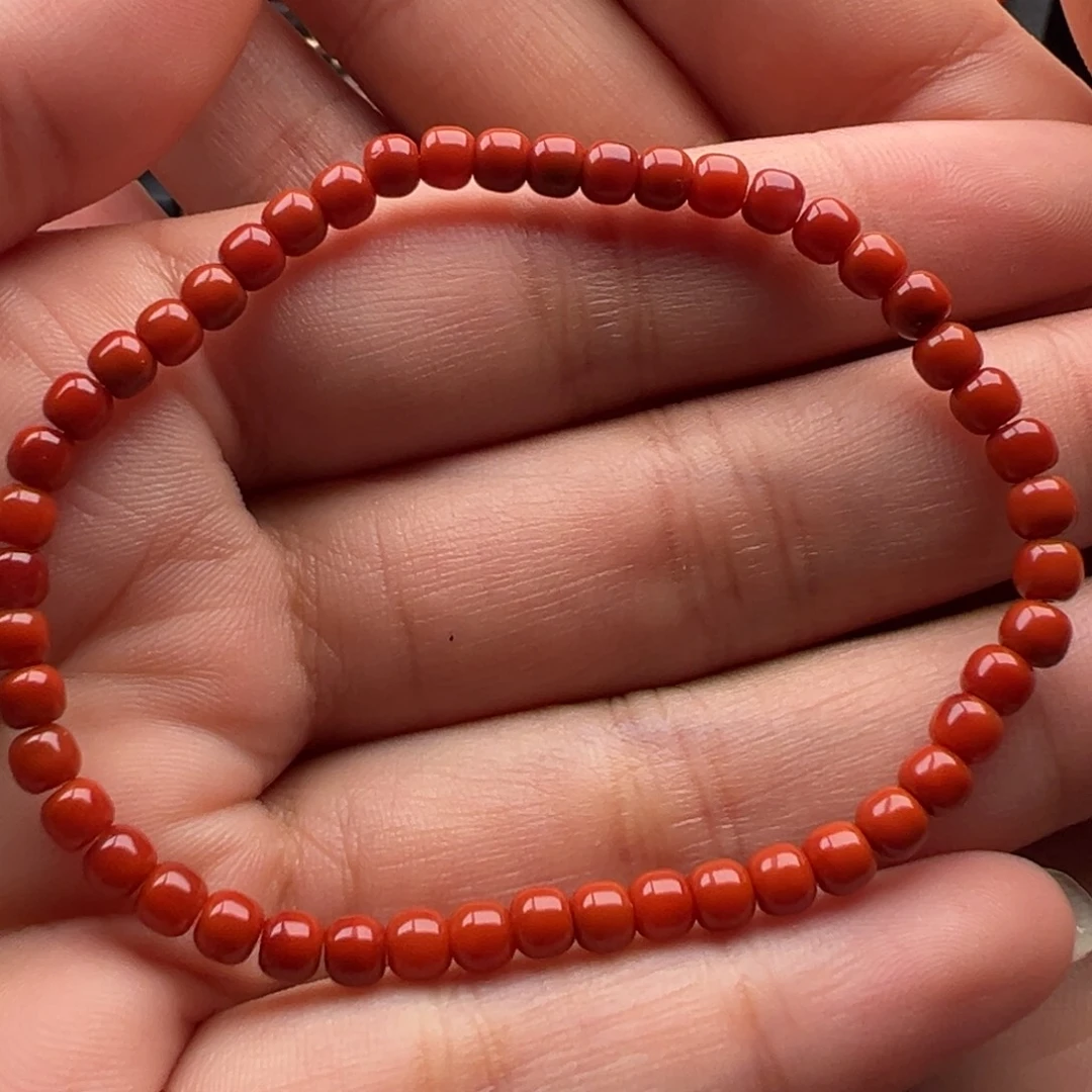 养****南红玛瑙未镶嵌老型4单圈