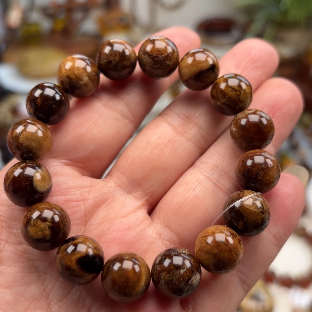 琥珀未镶嵌手链血沙根珀卡13