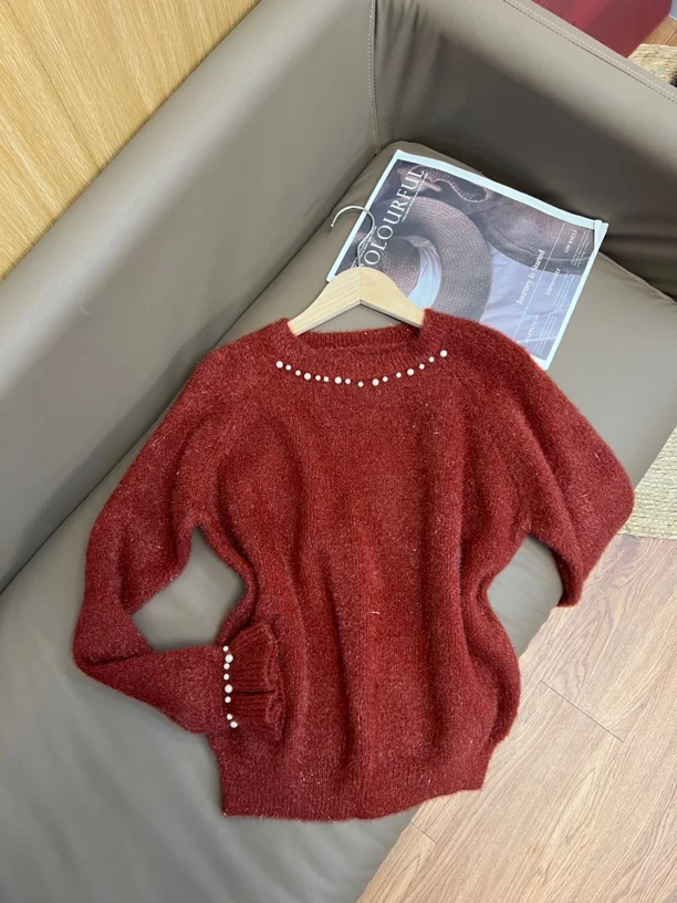 Sunshine【91、92】拼接订珠高质毛衣